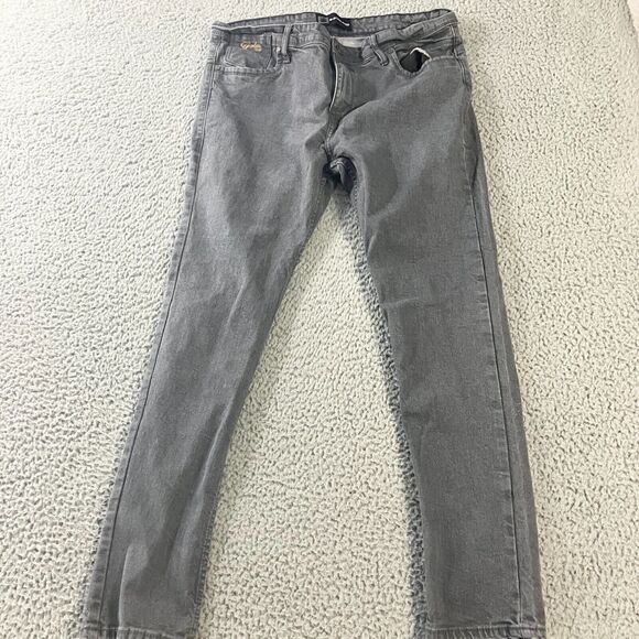 G Star Raw Jeans Mens 36x29 Gray Straight Leg Dark Wash International Casual